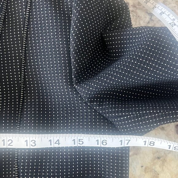 Karl Lagerfeld PARIS Black w/ White Dot Blazer w/ Zipper Trim 6 -GORGEOUS - Picture 5 of 15